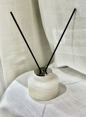 You物中古风天然大理石香薰复古法式艺术感香薰空瓶软装装饰摆件