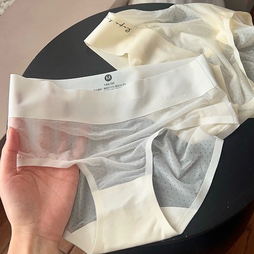 2025新款10d面膜裤字母边轻薄透气春夏中低腰包臀三角内裤少女 - 图0