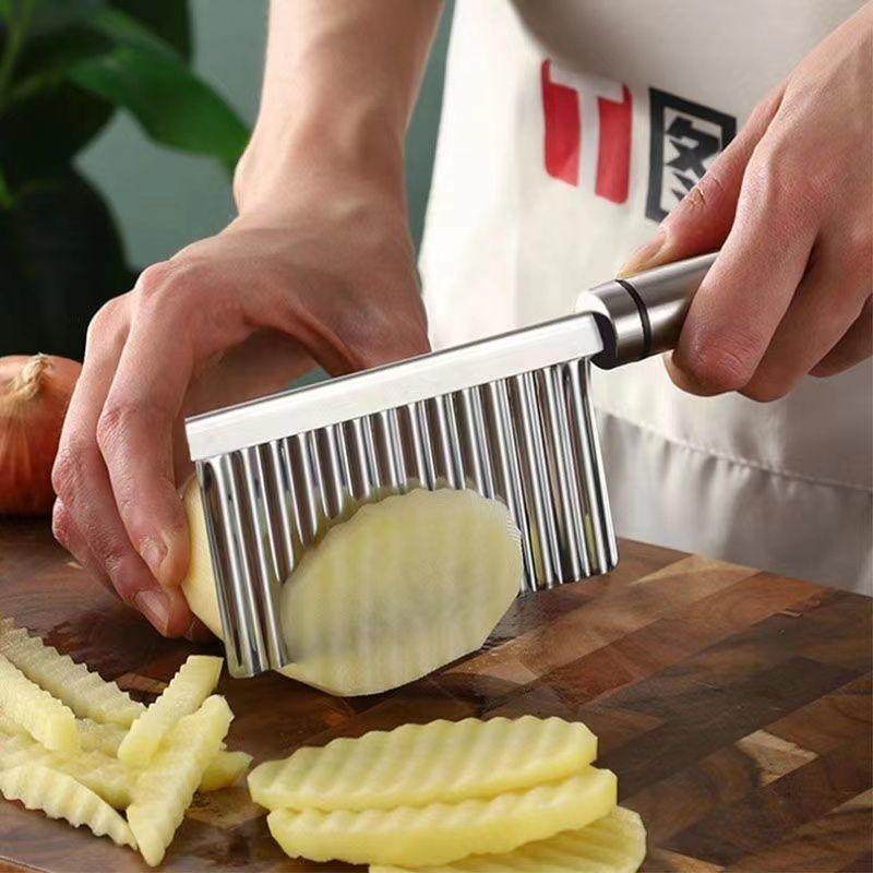 不锈钢狼牙土豆刀切土豆波浪刀厨房家用切菜神器花式切条器,淘宝优惠券,粉丝福利购,淘宝优惠卷