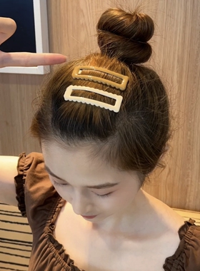 彩色发夹方形侧边刘海夹