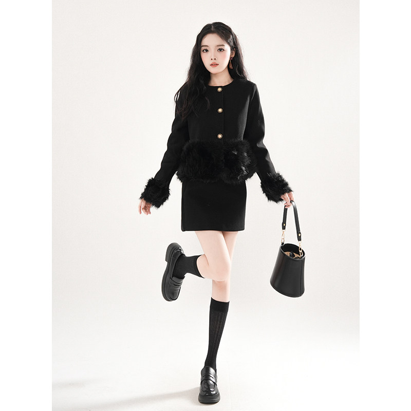 小香风毛呢法式套装裙高级感小洋装秋冬气质名媛韩剧职业两件套女,淘宝优惠券,粉丝福利购,淘宝优惠卷