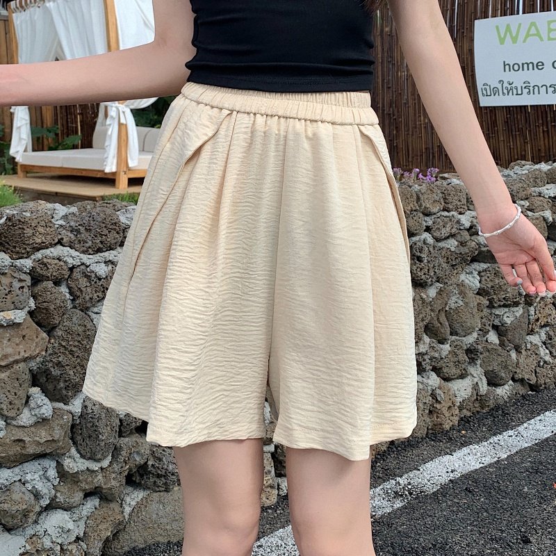 夏季女装批新款发洋气时尚大码慵懒休闲速干宽松阔腿肌理感短裤潮,淘宝优惠券,粉丝福利购,淘宝优惠卷