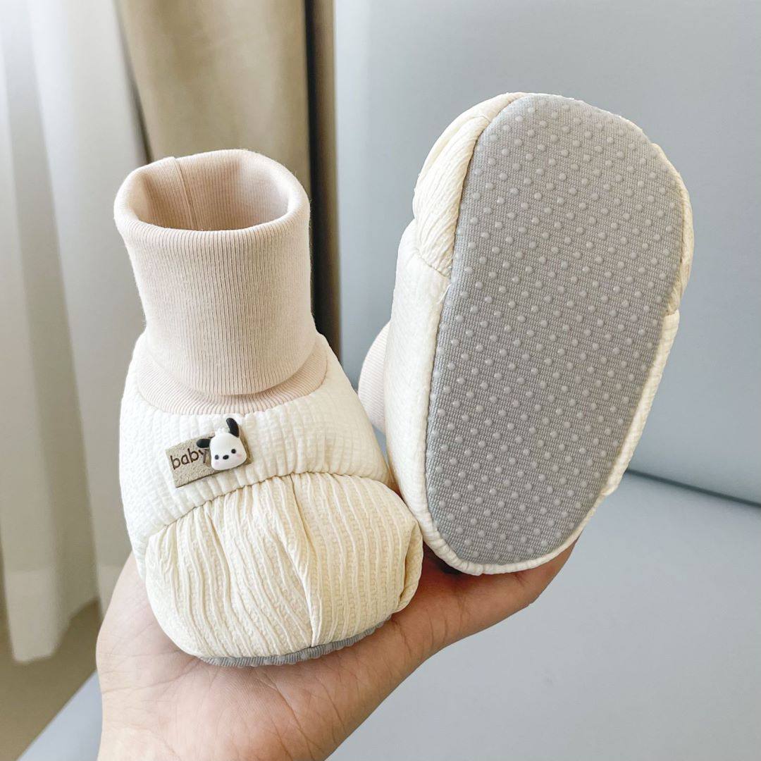 婴儿鞋春秋新款男女宝宝0-1岁鞋袜一体不掉跟软底休闲防滑学步鞋6