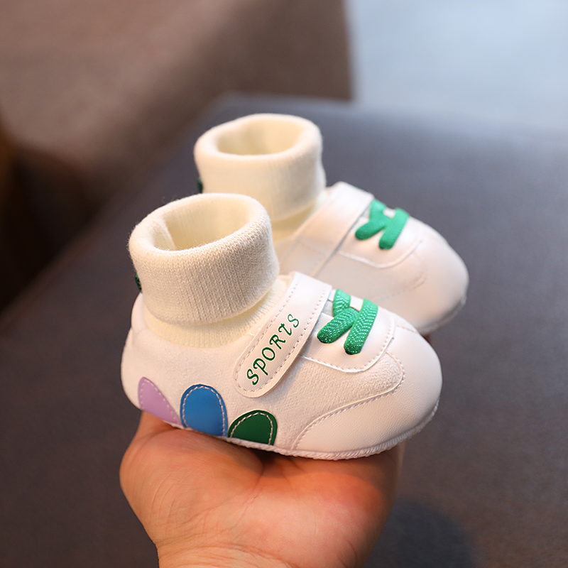 婴儿鞋春季防滑宝宝鞋子0-1岁软底婴幼儿学步鞋袜3-6-9-12月不掉9