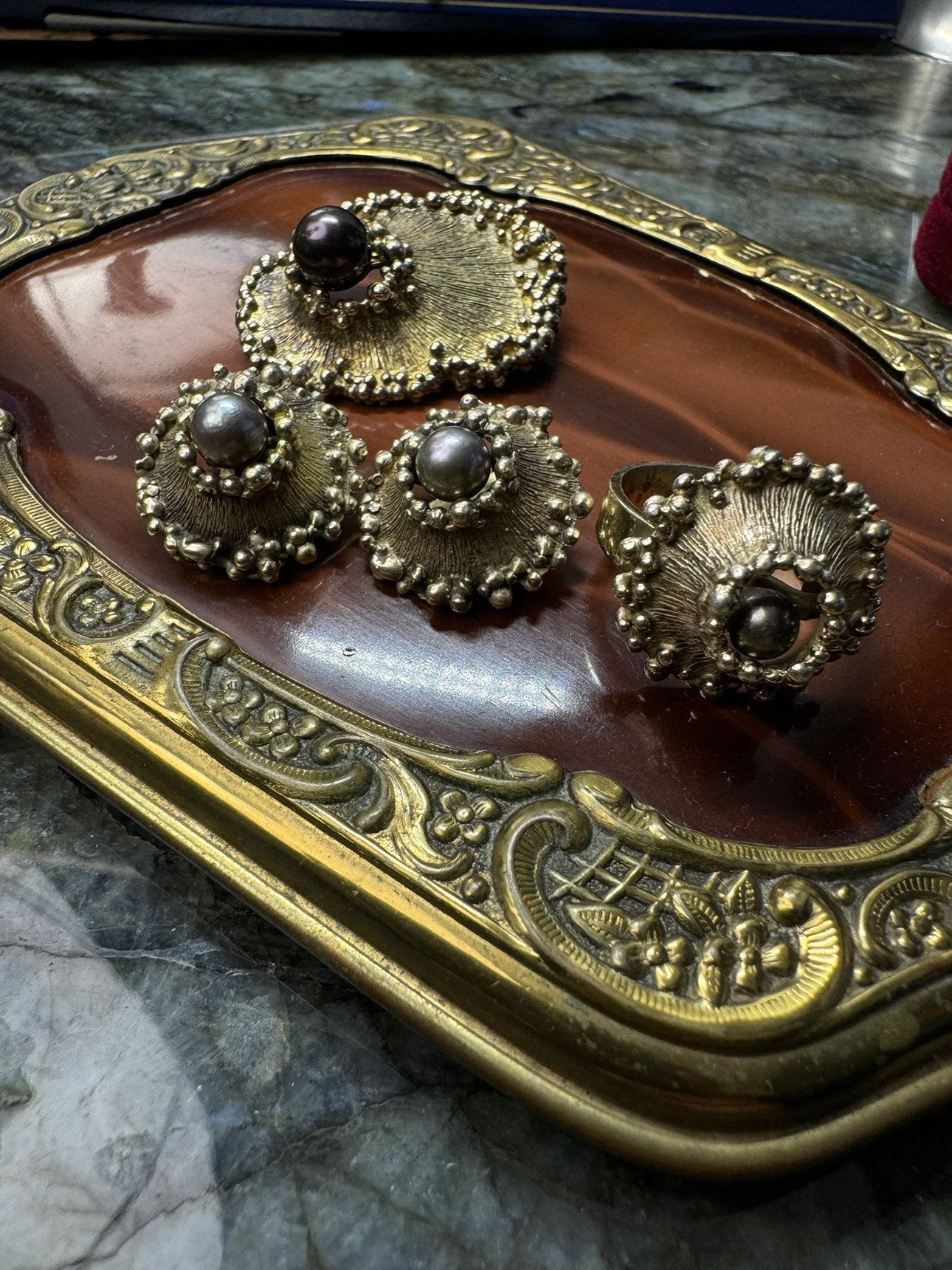 宫廷复古天然铂金灰珍珠通体925银设计师银耳环套装抽象熔岩烟花,淘宝优惠券,粉丝福利购,淘宝优惠卷