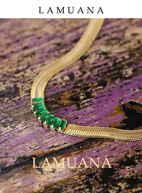 项链18k金LAMUANA18k金蛇骨链