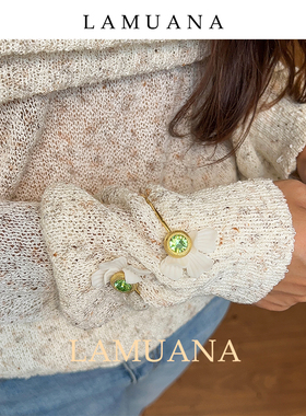 LAMUANA春日小花裙花朵手镯复古手环法式浪漫感手链礼服礼物70359