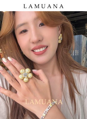 LAMUANA黄方糖手链高级轻奢感珠宝工艺S925银黄色气质送礼物88361