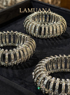 LAMUANA满钻甜甜圈手镯高级感奢华轻奢满钻弹力手环手链女90227