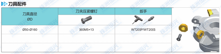 FMA04-063-A22-OD06-05C 株洲钻石45度面铣刀盘 平面倒角螺钉压紧 - 图2