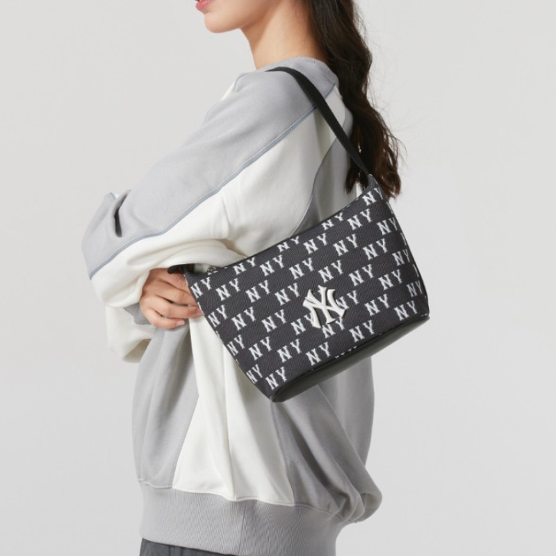 MLB男女25新款老花满印休闲单肩包运动手拎腋下包挎包3ABQM015N,淘宝优惠券,粉丝福利购,淘宝优惠卷