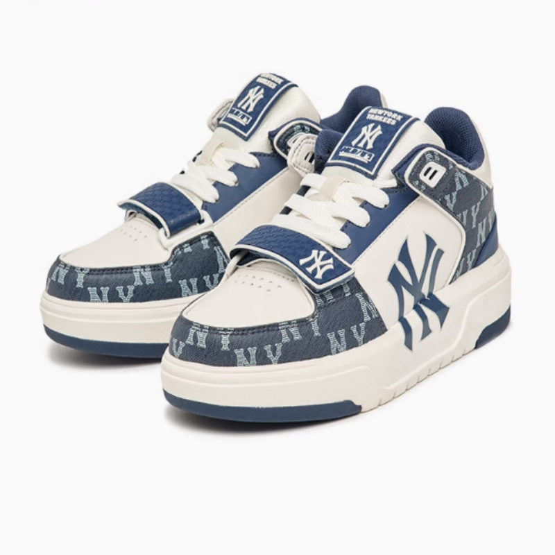 MLB男女情侣学长鞋时尚复古NY老花厚底增高运动休闲板鞋3ASXCDN3N,淘宝优惠券,粉丝福利购,淘宝优惠卷