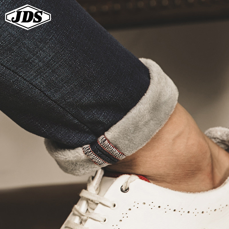 加绒加厚直筒修身弹力牛潮流牛仔裤 角斗士服饰牛仔裤