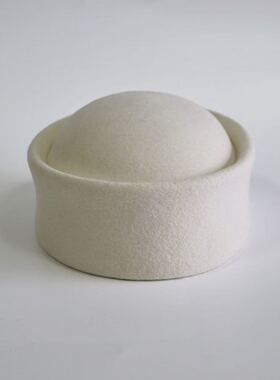 文艺赫本风秋冬羊毛药盒礼帽法式高级感极简圆顶复古盆帽贝雷帽女