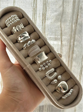 简约复古重工925纯银戒指女高级感轻奢韩系ins冷淡风小众设计饰品