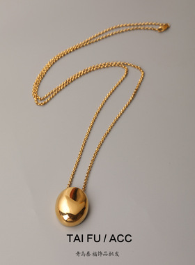 原创高端不褪色水滴几何ins风个性极简约轻奢小众毛衣链项链