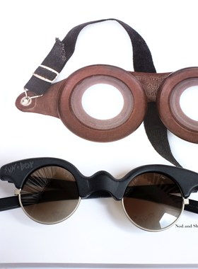 意大利产立体感前卫墨镜纯圆