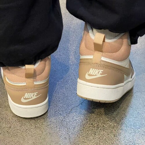 Nike高帮魔术贴板鞋 COURT BOROUGH 白蓝色运动鞋 CD7782-123-125 - 图3