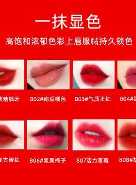 【网红定制款】八只唇釉套装口红持久保湿不易沾杯掉色防水学生款