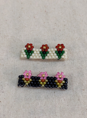 HUYA手作花园系列戒指手工编织可爱小众设计花朵串珠独特风格指环