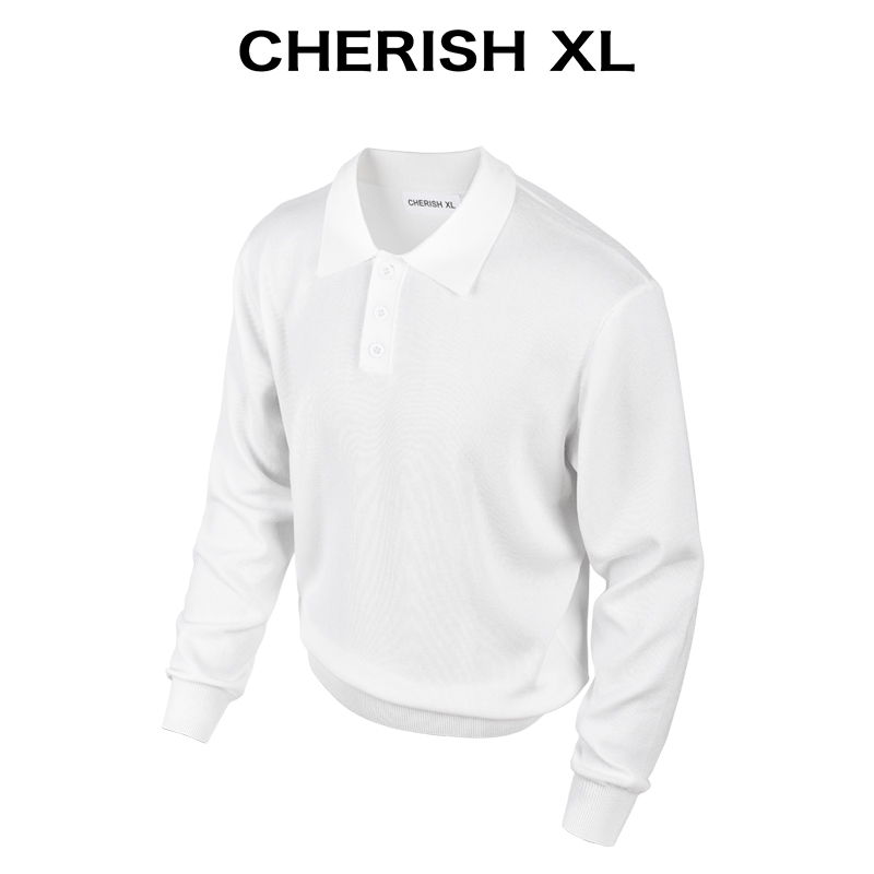 CHERISH XL【老钱新贵】透气抗皱/针织重磅短袖polo衫男款长袖T恤 - 图1