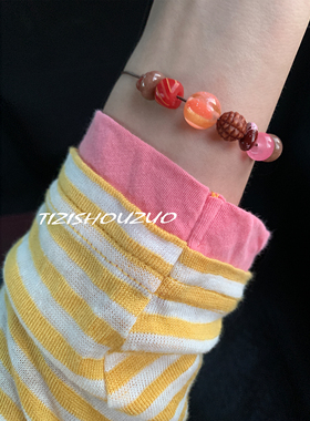 提子手作原创秋冬串珠撞色手链