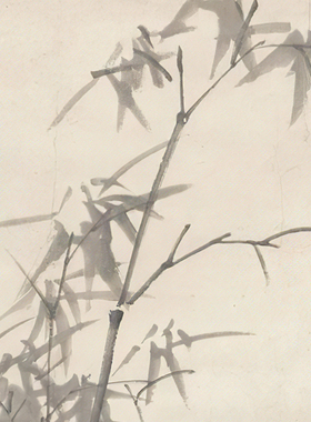郑板桥竹子画挂画竹石兰蕙图装饰画字画客厅国画书法挂轴卷轴装裱