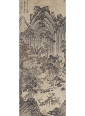国画高清山水画装饰画字画客厅精品书画作品沈周瀼西草堂图赠装裱