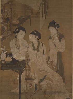 装饰画国画字画客厅人物画书画美女挂画 西厢记张生崔莺莺赠装裱