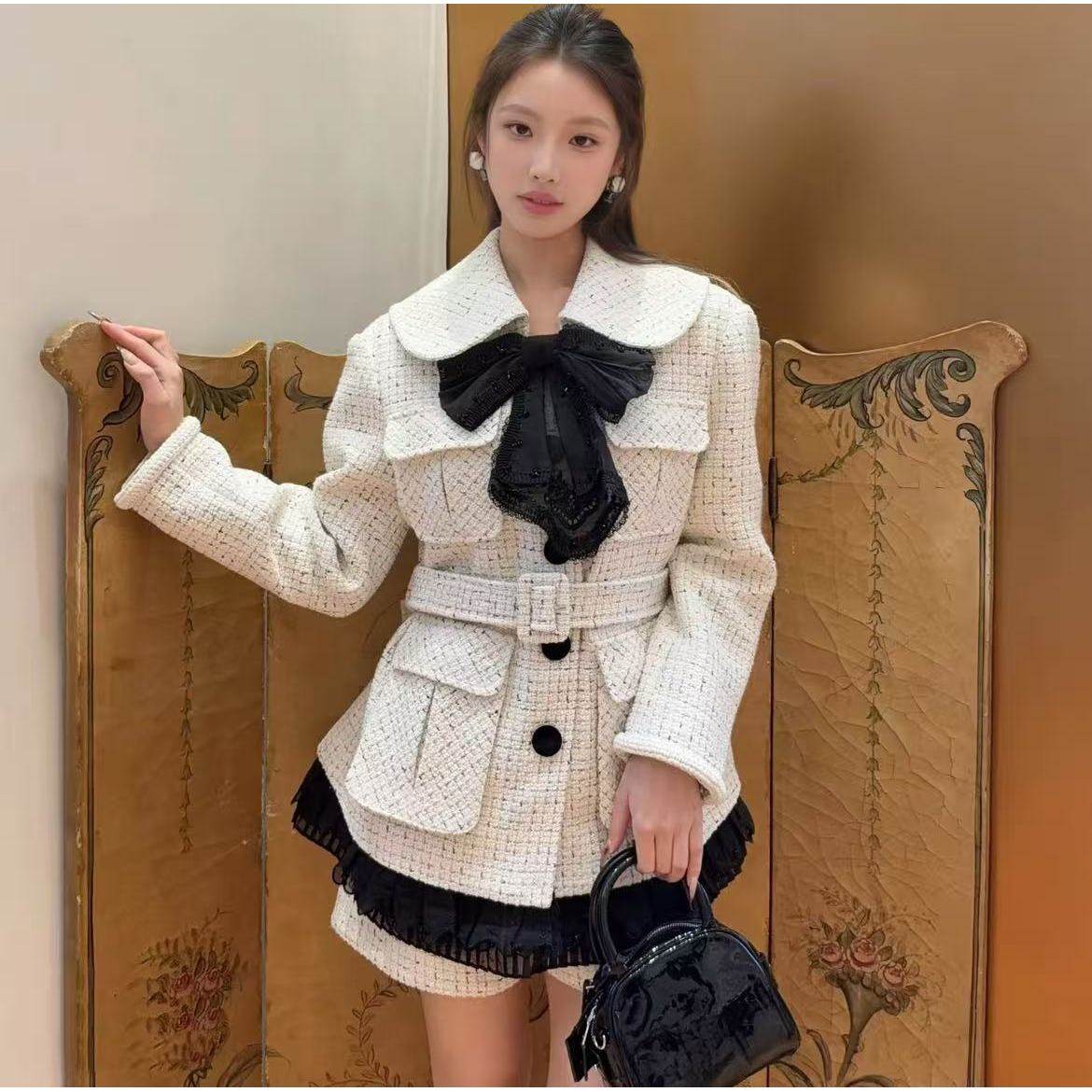 拉拉家2026早春新款粗花呢小香风短裤GFC250139-1,淘宝优惠券,粉丝福利购,淘宝优惠卷