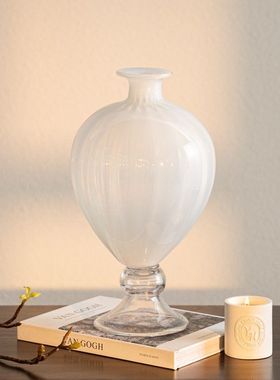 高级感小众中古风好看的花瓶水培插花瓶电视柜装饰品小花器摆件