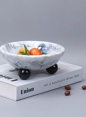 果盘 简约时尚客厅茶几桌面收纳大理石商用KTV小吃零食干果装饰盘