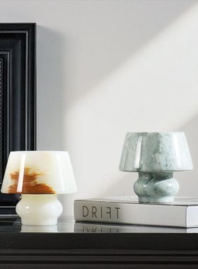 侘寂风大理石小花瓶插花客厅茶几洽谈桌飘窗卫生间花艺设计感小桌