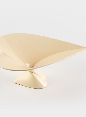 可爱奶油风爱心高脚果盘装饰艺术摆件酒店咖啡厅下午茶点心蛋糕碟