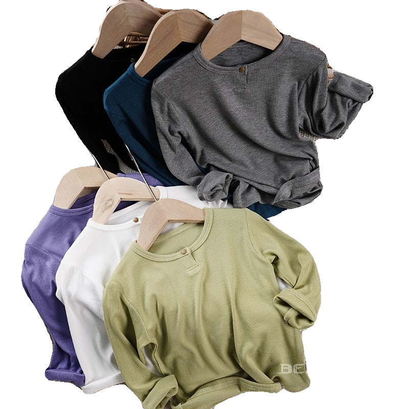 好穿秋款小童宝宝软弹打底体恤衫 男女童坑条棉百搭长袖T恤上衣,淘宝优惠券,粉丝福利购,淘宝优惠卷