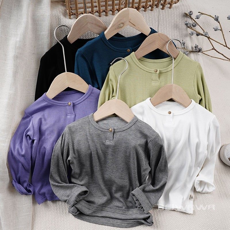 好穿秋款小童宝宝软弹打底体恤衫 男女童坑条棉百搭长袖T恤上衣,淘宝优惠券,粉丝福利购,淘宝优惠卷