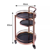 Restaurant hotel drink cart solid wood tea cart mobile simple beauty meal cart round beverage cart high-end
