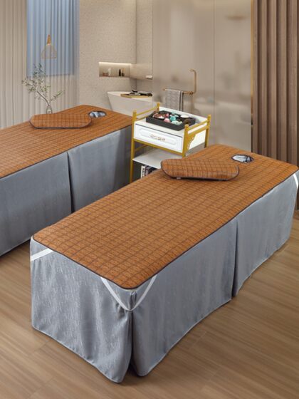 Beauty bed mat, breathable massage bed, pedicure ice rattan mat, beauty salon special mattress mat, massage bed with pillowcase