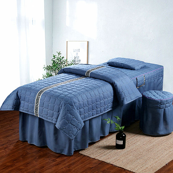 Beauty bedspread four-piece set Massage bed skirt four-piece set
