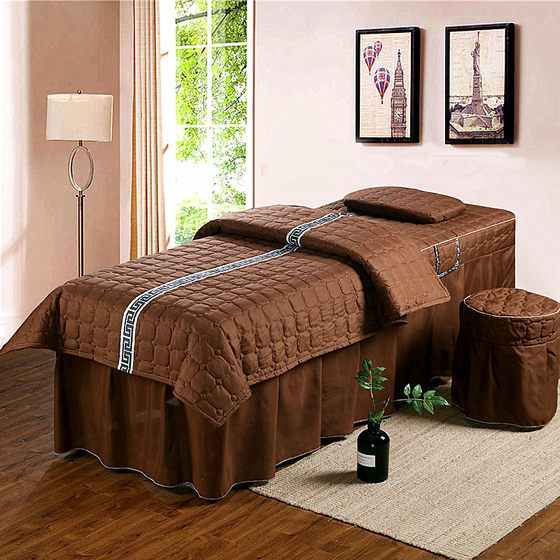 Beauty bedspread four-piece set Massage bed skirt four-piece set