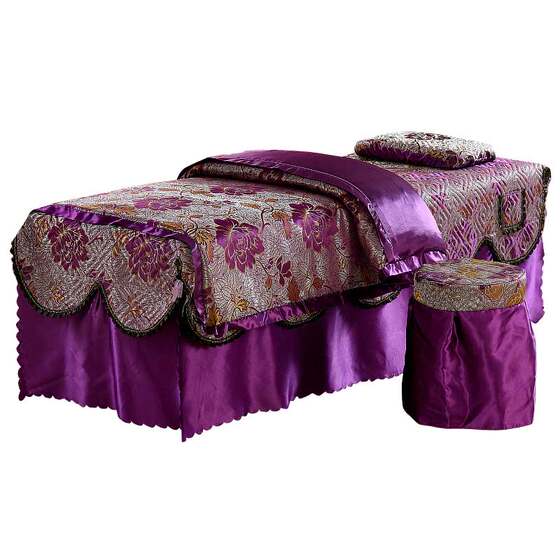Universal beauty bed cover four-piece set for body massage