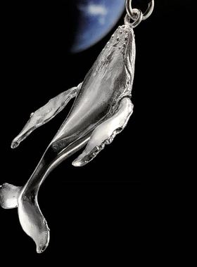 52赫兹鲸鱼鲸鱼项链吊坠首饰原创