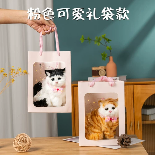 Реалистичная кукла, плюшевая игрушка, кот, котенок, подарок на день рождения