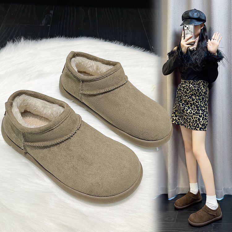 HGN7682-2韩版高定厚底加绒时尚土豆雪地靴 - 图1