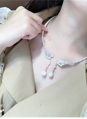 项圈小女人风淡水珍珠网红同款