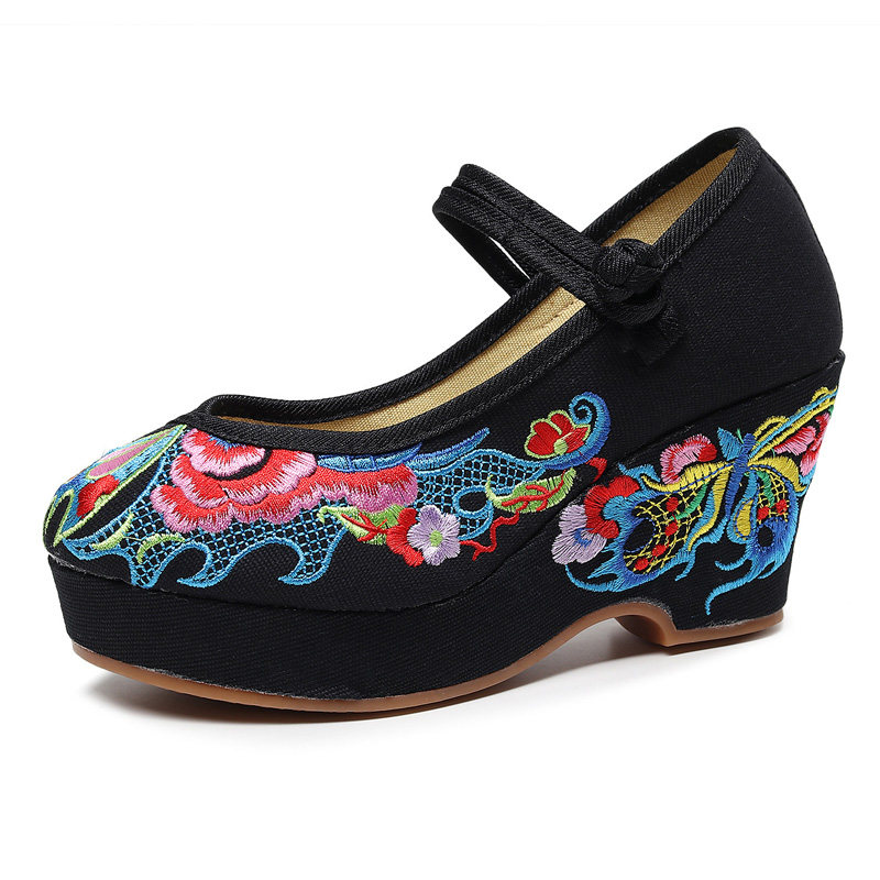 老北京布鞋女内增高坡跟秀禾高跟民族风复古绣花单鞋汉服新娘婚鞋,淘宝优惠券,粉丝福利购,淘宝优惠卷