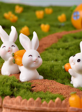 可爱风卡通动物房子萌兔树脂