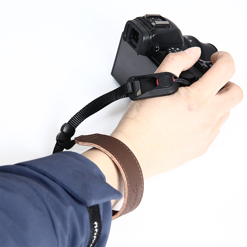 真皮相机快拆手腕带适用于佳能850D M50索尼A7R3/R4微单富士挂绳 - 图3