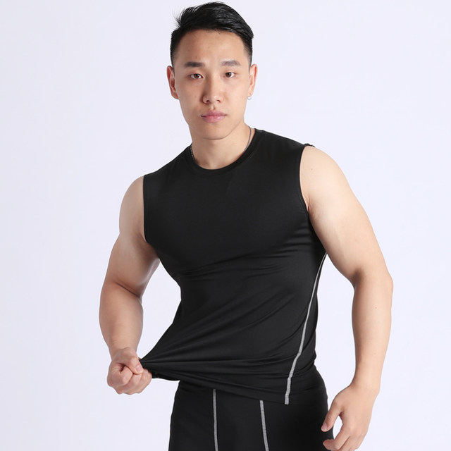 Sports vest sleeveless round neck quick-drying fitness wear