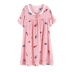Mùa hè Hàn Quốc cotton lụa đêm váy ngắn tay cỡ lớn đồ ngủ phụ nữ làm cotton lụa sinh viên dễ thương dịch vụ nhà - Đêm đầm